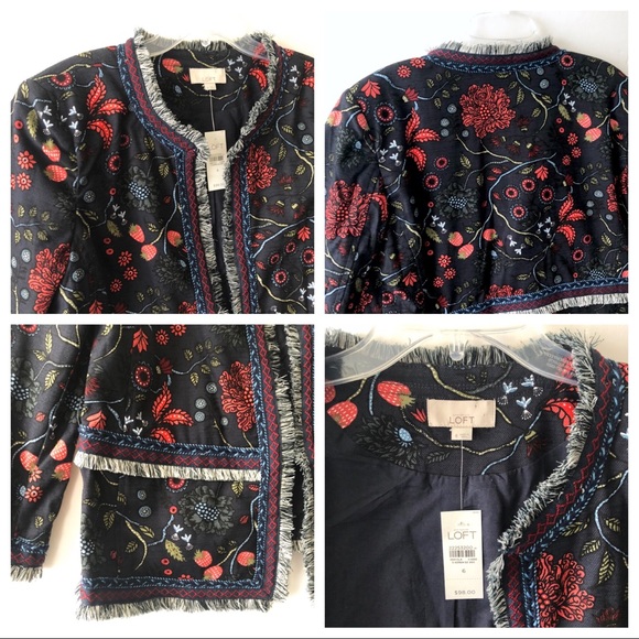 Loft Primavera fringe embroidered open jacket - Picture 6 of 6